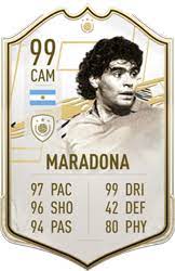 Base, mid, prime and prime moments items. Diego Maradona Fifa 21 Icon Player