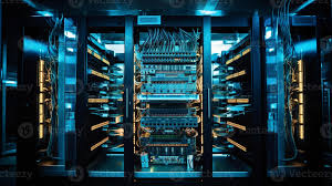 database server. super computer stores big data digital information. Hi  tech technology background. 26851879 Stock Photo at Vecteezy