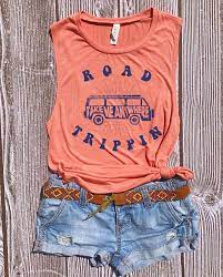 Road Trippin Summer Muscle Tank Girls Weekend Shirt Vintage Etsy Girls Weekend Shirts Weekend Shirts Wanderlust Shirts