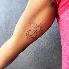 Moonstone Tombstone On Instagram Fresh Sun Moon On Mobellll Thank You For This One Stickandpoke Handpoke Machin Sun Tattoo Moon Sun Tattoo Skin Drawing