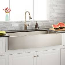 42 Quot Optimum Farmhouse Sink Made Of Stainless Steel Curved Apron Aus Stelst Stainless Steel Farmhouse Sink Farmhouse Sink Glass Kitchen Cabinet Doors