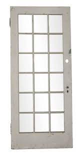 12, 18 lite french clear glass poplar. Vintage White 18 Lite French Door 83 X 36 Olde Good Things Antique French Doors Wooden Doors Antique Doors
