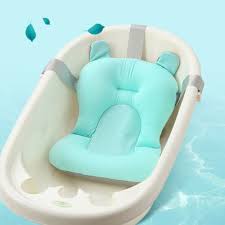 A baby tub can also be great to set on top of a kitchen counter for bath time, so you don't have to bend over the bathtub (which can be especially hard for moms recovering from delivery). Buy Baby Bath Tub Pillow Pad Lounger Air Cushion Newborn Shower Seat Infant Bathtub Online In India 163809621702