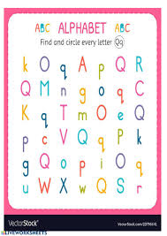 English abc worksheets for learning and teaching the alphabet in a fun way. Letter Qq Worksheet