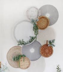 Diy Basket And Placemat Wall Decor Cb Designs Plate Wall Decor Basket Wall Decor Boho Wall Decor