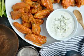 Chili garlic chicken is quite simple since its main ingredient is a commercially available chili sauce. Spicy Garlic Chicken Wings With Blue Cheese Dip Simply Scratch