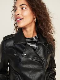 Faux Leather Moto Jacket For Women Old Navy Leather Jacket Girl Faux Leather Moto Jacket Jackets For Women