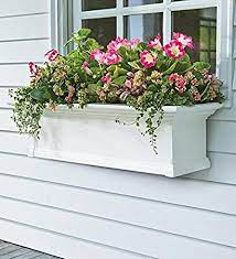 Step up your curb appeal with these flower boxes and window box planters. Amazon Com 6 Foot Yorkshire Easy Care Self Watering Window Planter Box In White Plant Window Boxes Garden Outdoor