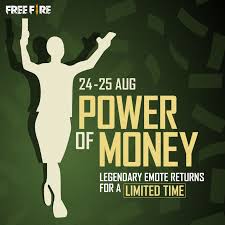 Este é um site oficial do garena free fire? Garena Free Fire With Power Comes Respect And Respect Comes From The Dinero Make Others Bow Down To Your Presence With The New Power Of Money Emote Get The