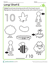 The short e sound spelled ea shows up in many frequently used words. Long E And Short E Page 3 Education Com
