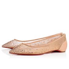Follies Strass - Ballerinas - Mesh and suede - Light silk - Women - Christian  Louboutin United States
