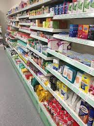 Wall Shelving Ideal Pharmacy Shelving Matching Gondola Shelving All In Stock For Same Day Collection Pharmacy Design Shop Interior Design Slat Wall Display