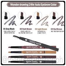 After arrange eye brows neately draw overall outline gentenly with angled eyebrow pencil. Holika Wonder Drawing 24hr Auto Eyebrow Pencil Shopee Philippines