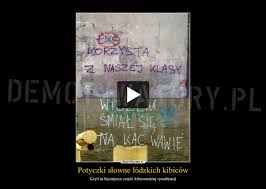Wyrażają swoje poglądy na temat drużyny przeciwnej. Potyczki Slowne Lodzkich Kibicow Demotywatory Pl