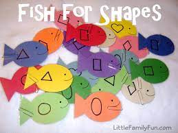 15 Activities For Learning Shapes The Realistic Mama Learning Shapes Shapes Preschool Fish Activities