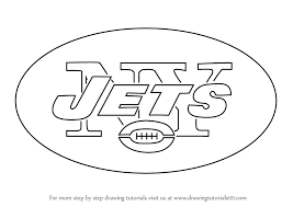 Evolution of the new york jets logo. Learn How To Draw New York Jets Logo Nfl Step By Step Drawing Tutorials