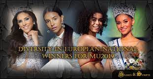 Diversity In European National Winners For Mu2019 Sashes Scripts