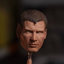 A quick test paint #deckard #bladerunner #harrisonford #onesixthscale  #portraitphotography #sculpture