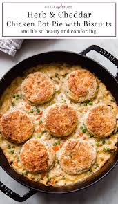 Chicken Pot Pie With Biscuits Recipe Cheese Thyme Little Spice Jar Recipe Chicken Pot Pie Recipe With Biscuits Chicken Recipes Casserole Chicken Pot Pie