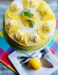 Triple Layer Lemon Cake With Lemon Curd Buttercream Lemon Layer Cakes Lemon Cake Butter Cream