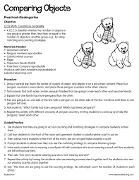 Comparing Objects Lessonplan Kindergarten Math Lesson Plans Kindergarten Lesson Plans Kindergarten Lesson Plans Template