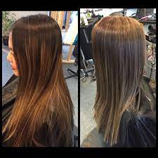 Before And After 3 4 Inch Root Touch Up She Has Lots Of Fine Highlights Goldwell Long Hair Styles Hair Styles Hair
