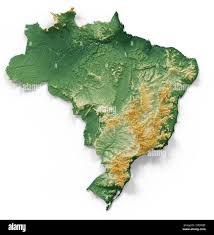 Physical map of Brazil. Geography and topography of Amazon rainforest.  Detailed flat view of the Planet Earth - Elements furnished by NASA Stock  Photo - Alamy