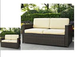 Resin Wicker Loveseat With Cushions Patio Outdoor 2 Seater Poolside Garden Outdoor Loveseat Patio Loveseat Wicker Loveseat