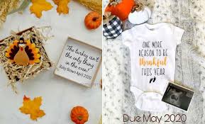 Thanksgiving november baby photoshoot ideas. 21 Thanksgiving Pregnancy Announcement Ideas Stayglam