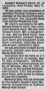 Aubert Stewart Koch (1935-2002)