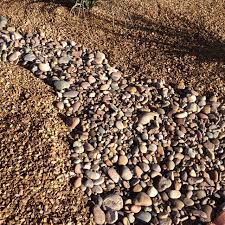 Apache Brown Rock Gravel 5 8 With Arizona River Rock Very Good Contrasting Textures With Complimentary Colo River Rock Free Landscape Design Pebbles For Sale