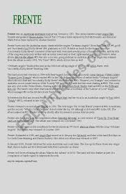 English Worksheets Song Bizarre Love Triangle By Frente