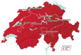A partir du samedi 15 juin démarrera le tour de suisse 2019 et s'achèvera une semaine plus tard le dimanche 23 juin. Tour De Suisse Le Parcours De L Edition 2019