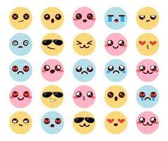Du findest hier ausmalbilder von smileys, emojis, emoticons, gesichter mit augen, ohren, nasen und mund. Emoticon Emojis Vektorset Emoji Gelb Mit Glucklichen Verliebten Traurigen Und Wutenden Gesichtsausdrucken Und Emotionen Fur Das Design Der Ikonensammlung Vektor Illustration 4852509 Vektor Kunst Bei Vecteezy