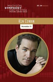 November 2023 Organ Program Book: Ken Cowan by Madison Symphony Orchestra
