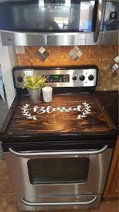 I had clicking after the burners were burning. Wooden Stove Top Tray No Decor Included This Tray Can Be Used On Both Electric And Gas Stoves Si Farmhouse Kitchen Decor Kitchen Remodel Kitchen Decor