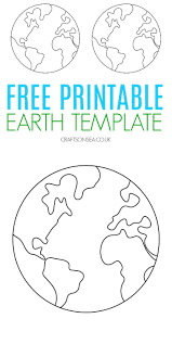 Earth Template Free Printable Pdf Earth Day Activities Space Crafts Earth Craft