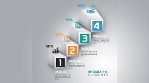 how to create 3d abstract bar chart infographic in photoshop