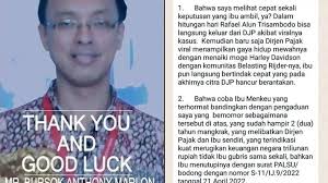 Kepergok Pernah 9 Bulan Sewa Hotel, Bursok Anthony ASN DJP yang Viral  Sentil Sri Mulyani Buka Suara