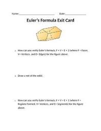 Euler S Formula Exit Card Stock Market How To Find Out Cards