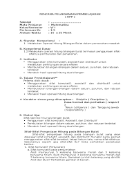 Rpp matematika kelas 5 semester 2 ktsp. Rpp Matematika Kelas V Sd Ktsp