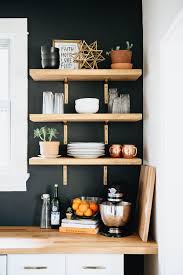 Idees Deco Peinture Murale Noire Etagere Murale Cuisine Etagere Cuisine Decoration Cuisine