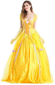 Meilleures ventes déguisements et accessoires. Iwemek Femme Robe De Princesse Belle Fancy Dress Up Deguisement Adulte Halloween Carnaval Costume Cosplay La Belle Et La Bete Jaune Longue Classique Robe De Soiree Fete Noel Avec Gants Amazon Fr Vetements