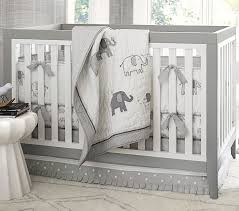 Baby elephant bathing in the bathtub. Taylor Elephant Crib Bedding Set Pottery Barn Kids