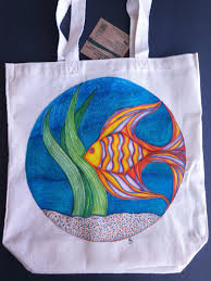 Fishtotebag Fish Marketbag Angelfish Totebag Angelfishart Reusablebag Tropicalfish Art Bookbag Goldfish Beach In 2020 Painted Tote Etsy Handmade Etsy Finds