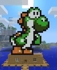 Yoshi In Minecraft Pixel Art Minecraft Yoshi