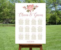 Decor Printable Floral Wedding Seating Chart 2505277
