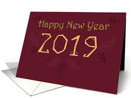 Festive Card Happy New Year 2021 Artistic Folk Font Card Festive Cards Happy New Year 2019 New Year Card