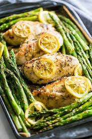 Lemon Chicken And Asparagus Sheet Pan Dinner Get Inspired Everyday Recipe Sheet Pan Dinners Recipes Asparagus Recipes Healthy Asparagus Recipe