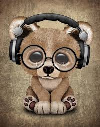 Cute Baby Bear Dj Wearing Headphones Cute Baby Animals Cute Animals Cute Art